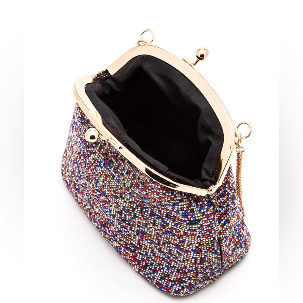 Multicolor Rhinestone Clutch Bag - Picture 6 of 7